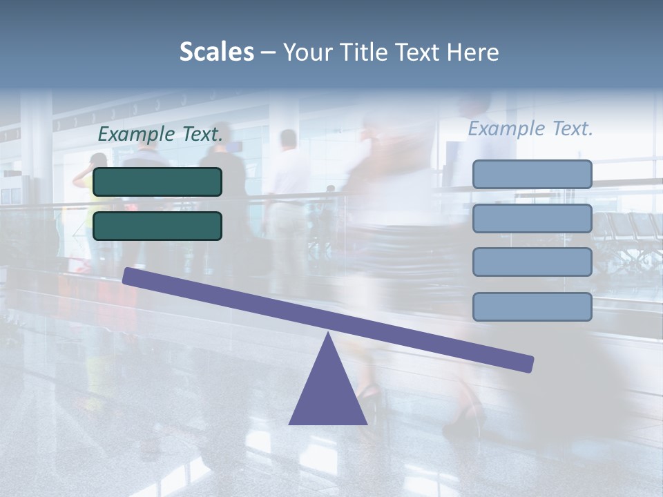 A Blurry Photo Of People Waiting At An Airport PowerPoint Template