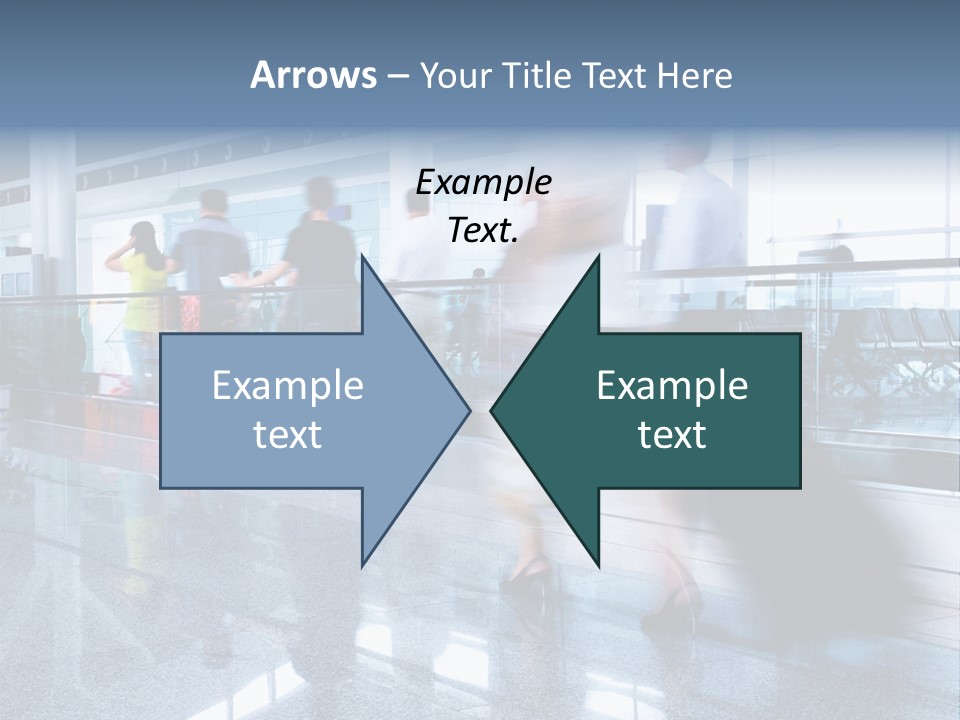 A Blurry Photo Of People Waiting At An Airport PowerPoint Template