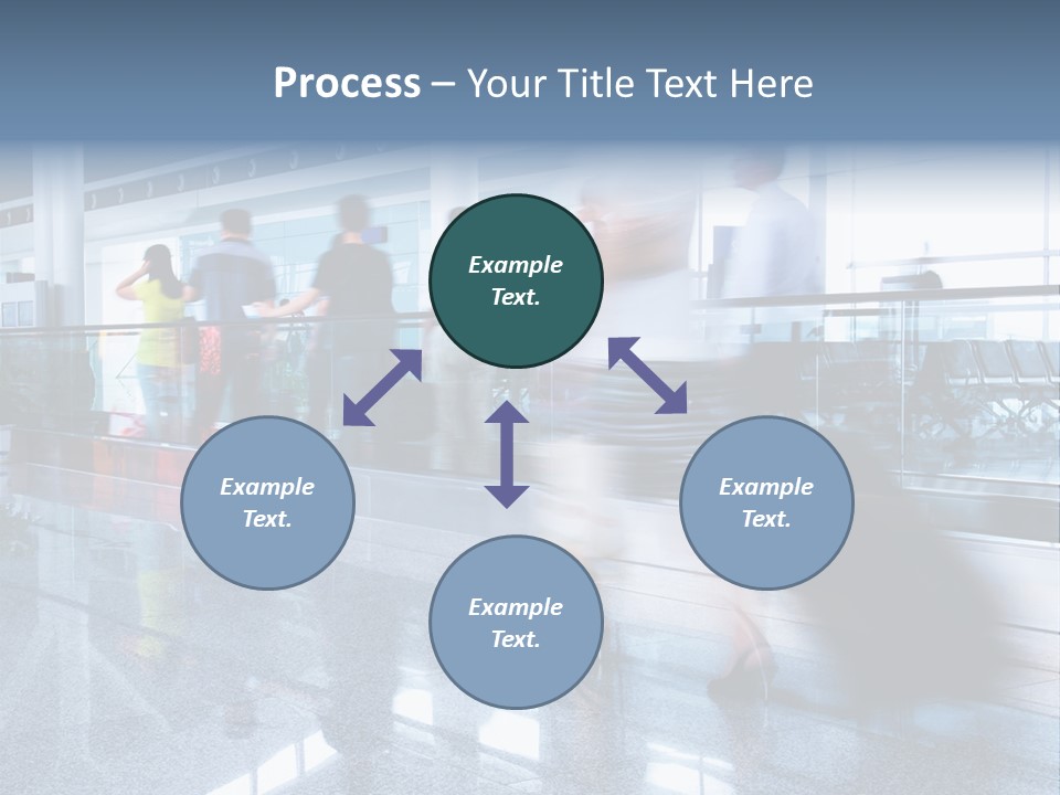 A Blurry Photo Of People Waiting At An Airport PowerPoint Template