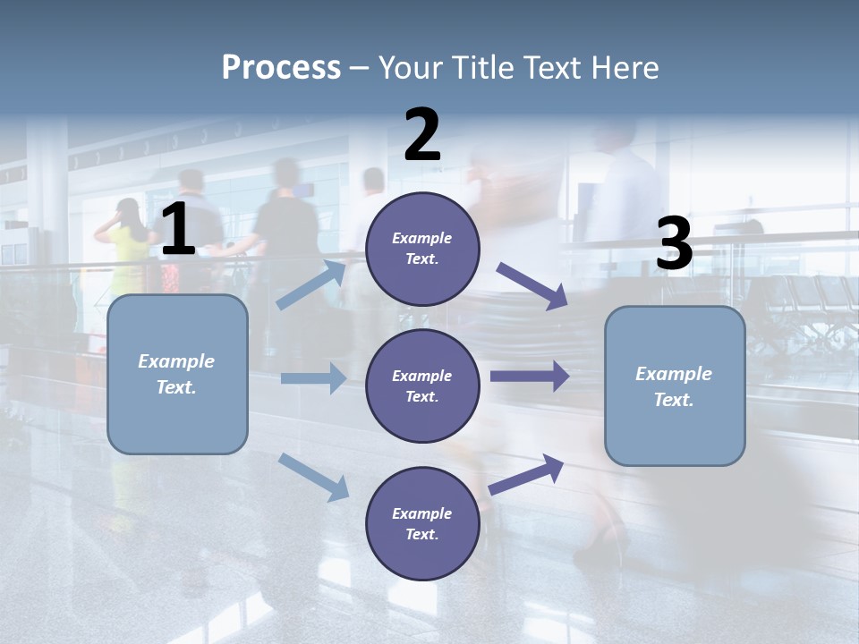 A Blurry Photo Of People Waiting At An Airport PowerPoint Template