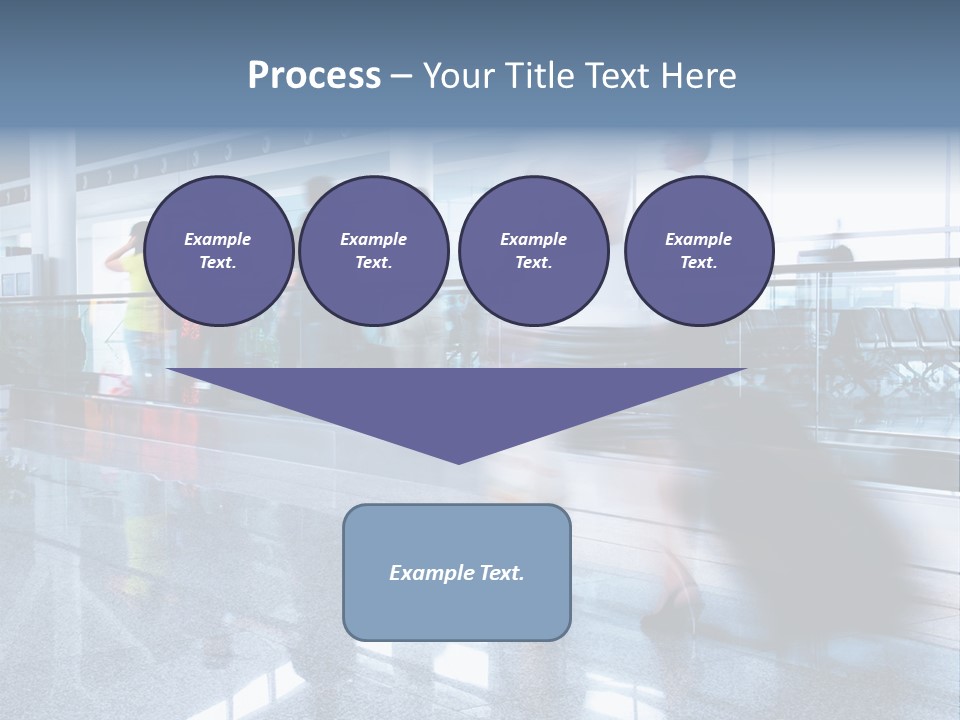 A Blurry Photo Of People Waiting At An Airport PowerPoint Template