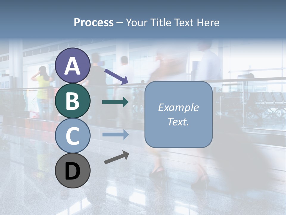 A Blurry Photo Of People Waiting At An Airport PowerPoint Template