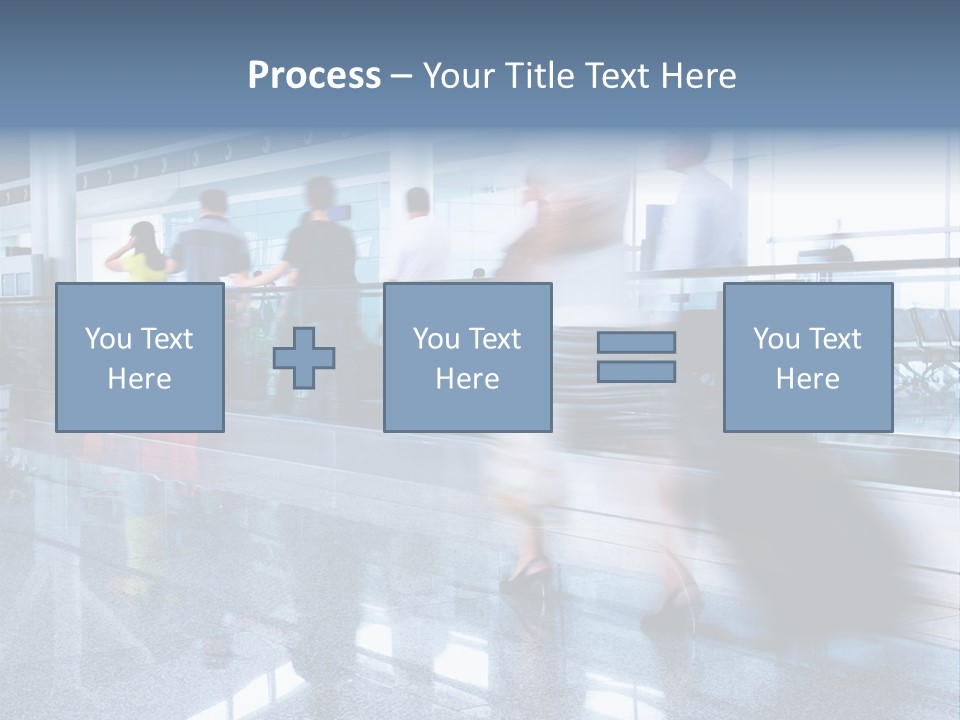 A Blurry Photo Of People Waiting At An Airport PowerPoint Template