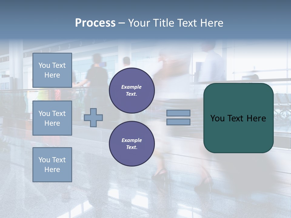 A Blurry Photo Of People Waiting At An Airport PowerPoint Template