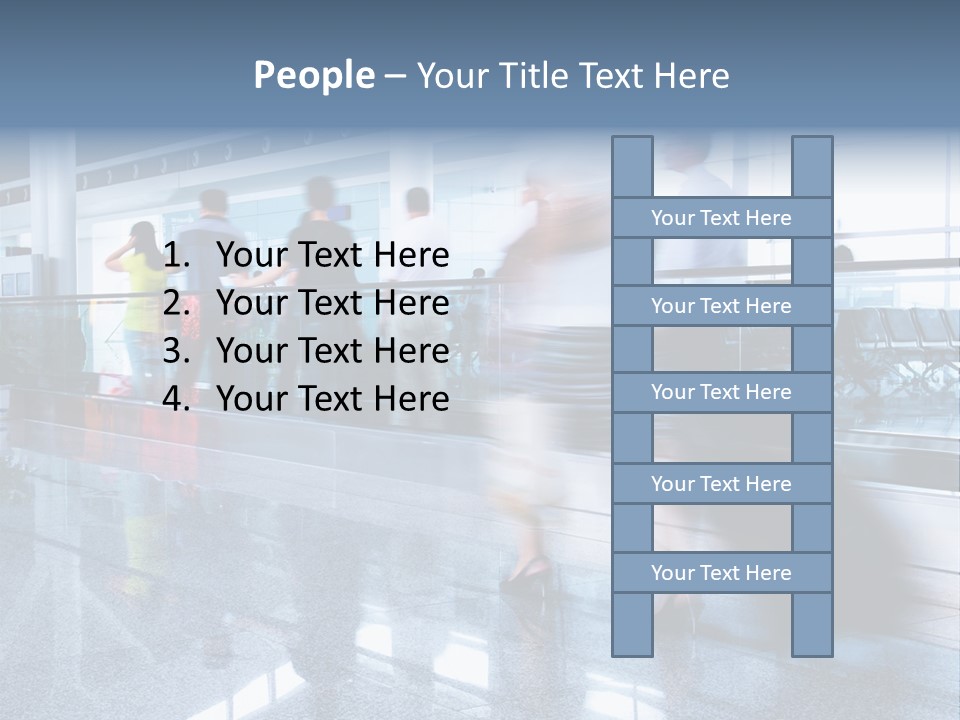 A Blurry Photo Of People Waiting At An Airport PowerPoint Template
