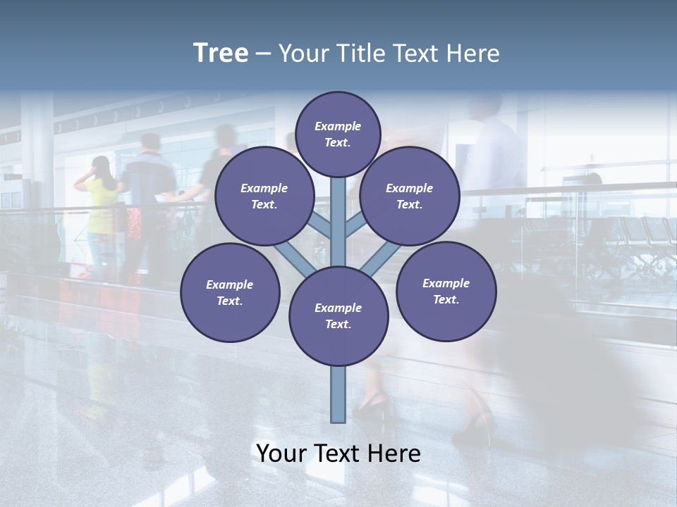 A Blurry Photo Of People Waiting At An Airport PowerPoint Template
