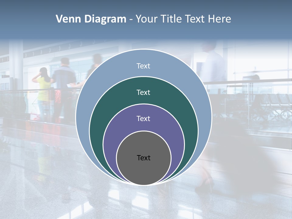A Blurry Photo Of People Waiting At An Airport PowerPoint Template