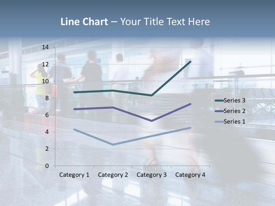 A Blurry Photo Of People Waiting At An Airport PowerPoint Template