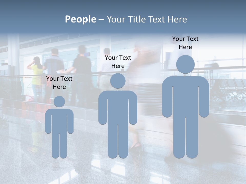 A Blurry Photo Of People Waiting At An Airport PowerPoint Template