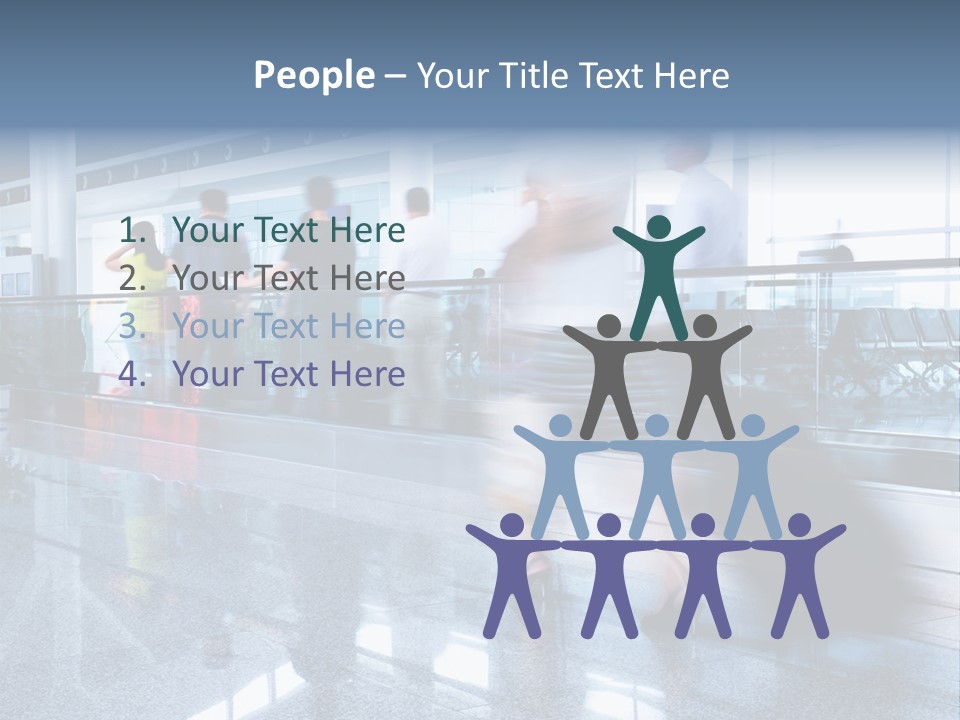 A Blurry Photo Of People Waiting At An Airport PowerPoint Template