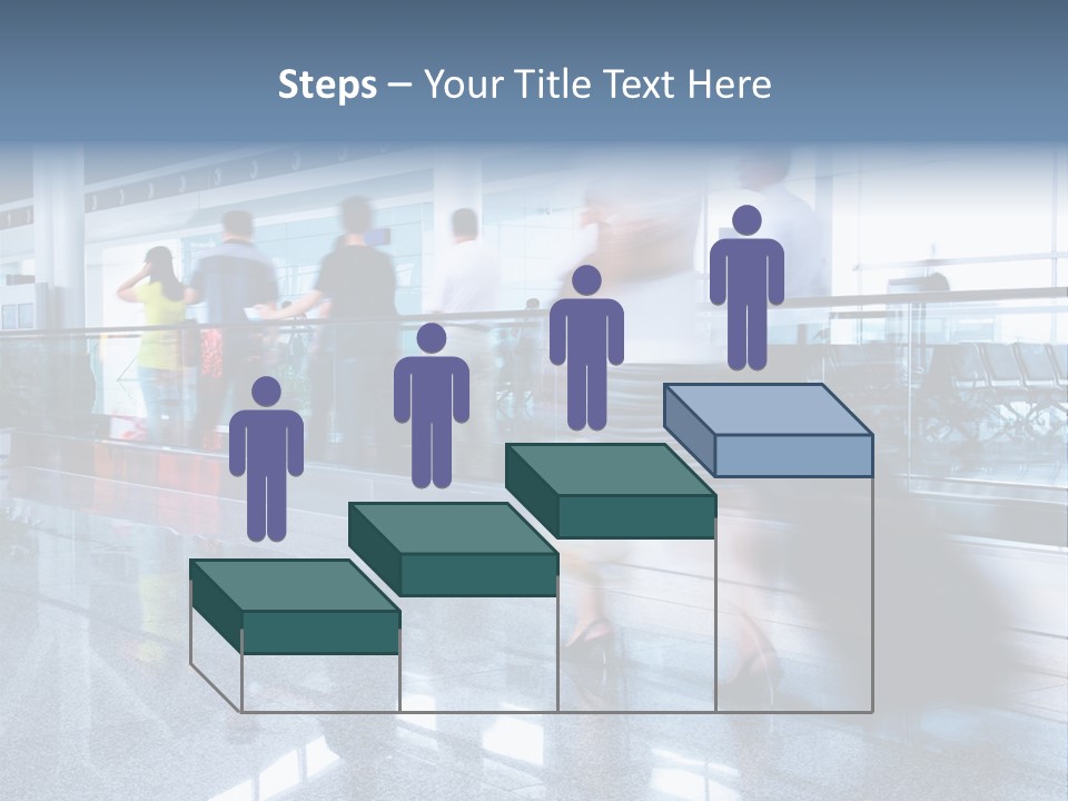 A Blurry Photo Of People Waiting At An Airport PowerPoint Template