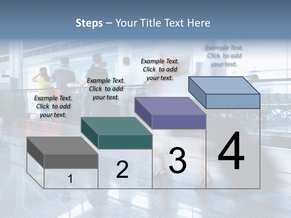 A Blurry Photo Of People Waiting At An Airport PowerPoint Template