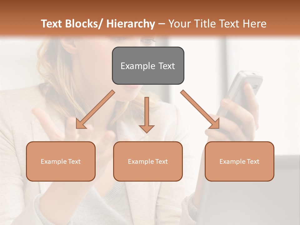 A Woman Sitting At A Table Using A Laptop Computer PowerPoint Template