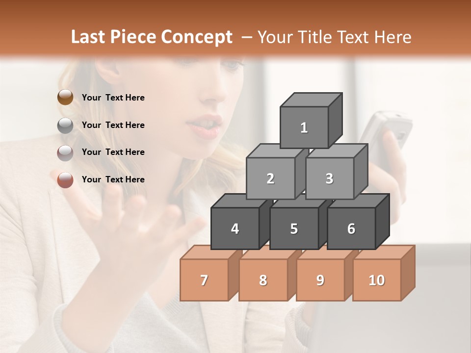 A Woman Sitting At A Table Using A Laptop Computer PowerPoint Template