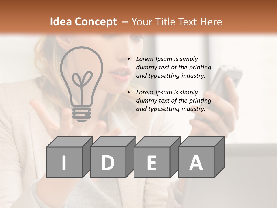 A Woman Sitting At A Table Using A Laptop Computer PowerPoint Template