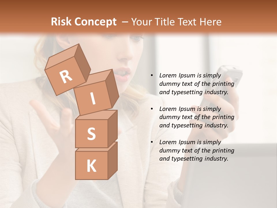 A Woman Sitting At A Table Using A Laptop Computer PowerPoint Template