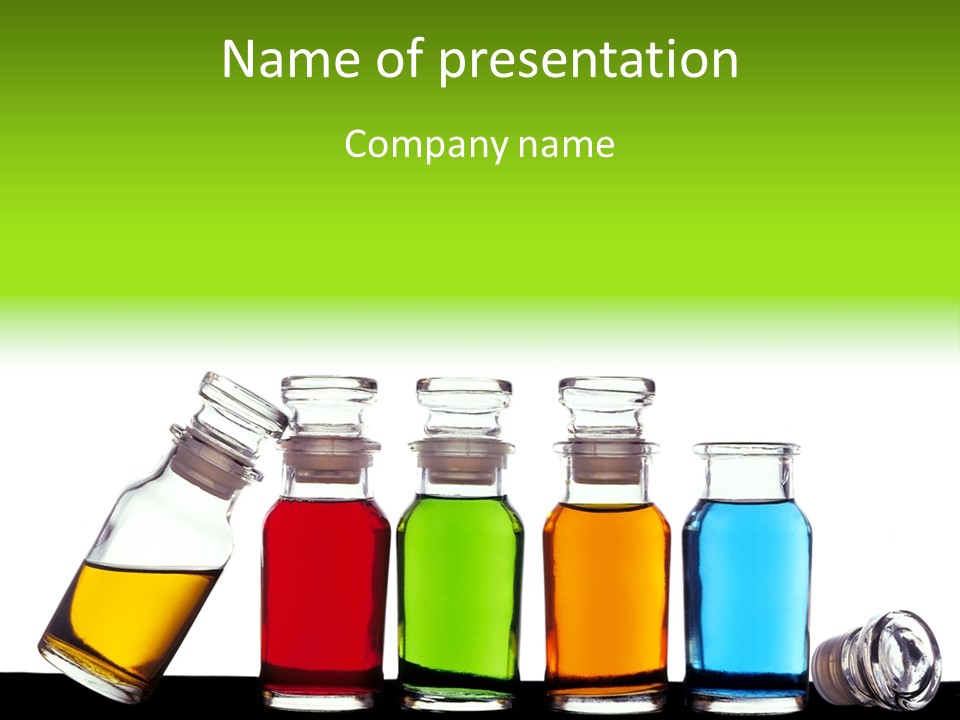 Health Spa Bottle PowerPoint Template