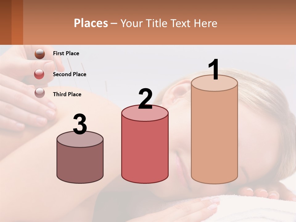 A Woman Getting A Massage With Needles On Her Back PowerPoint Template