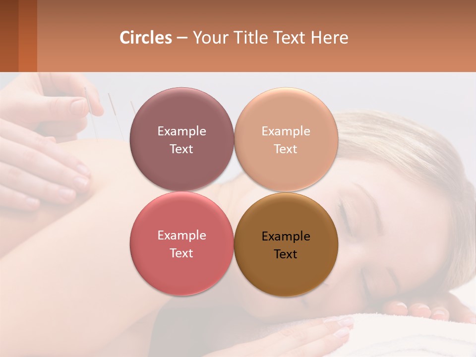 A Woman Getting A Massage With Needles On Her Back PowerPoint Template