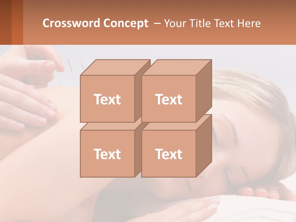 A Woman Getting A Massage With Needles On Her Back PowerPoint Template