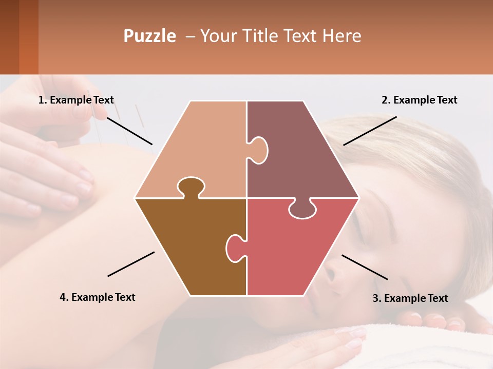 A Woman Getting A Massage With Needles On Her Back PowerPoint Template