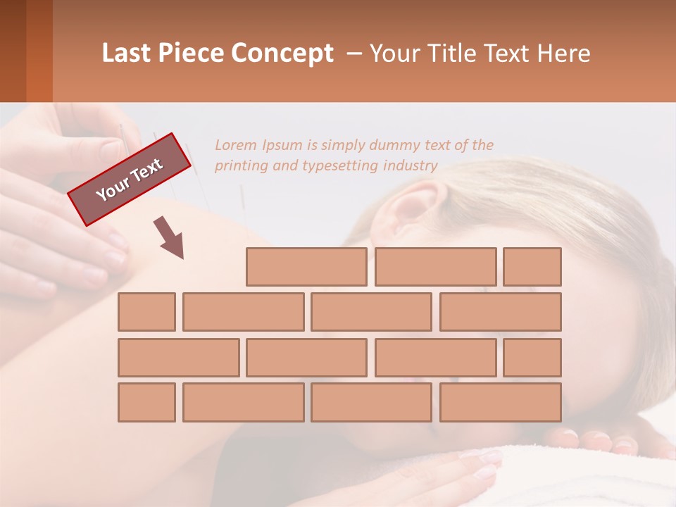 A Woman Getting A Massage With Needles On Her Back PowerPoint Template