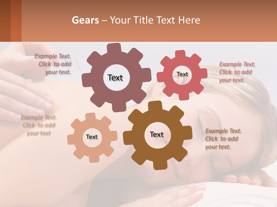 A Woman Getting A Massage With Needles On Her Back PowerPoint Template
