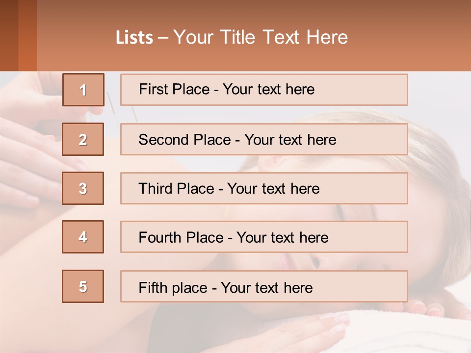 A Woman Getting A Massage With Needles On Her Back PowerPoint Template