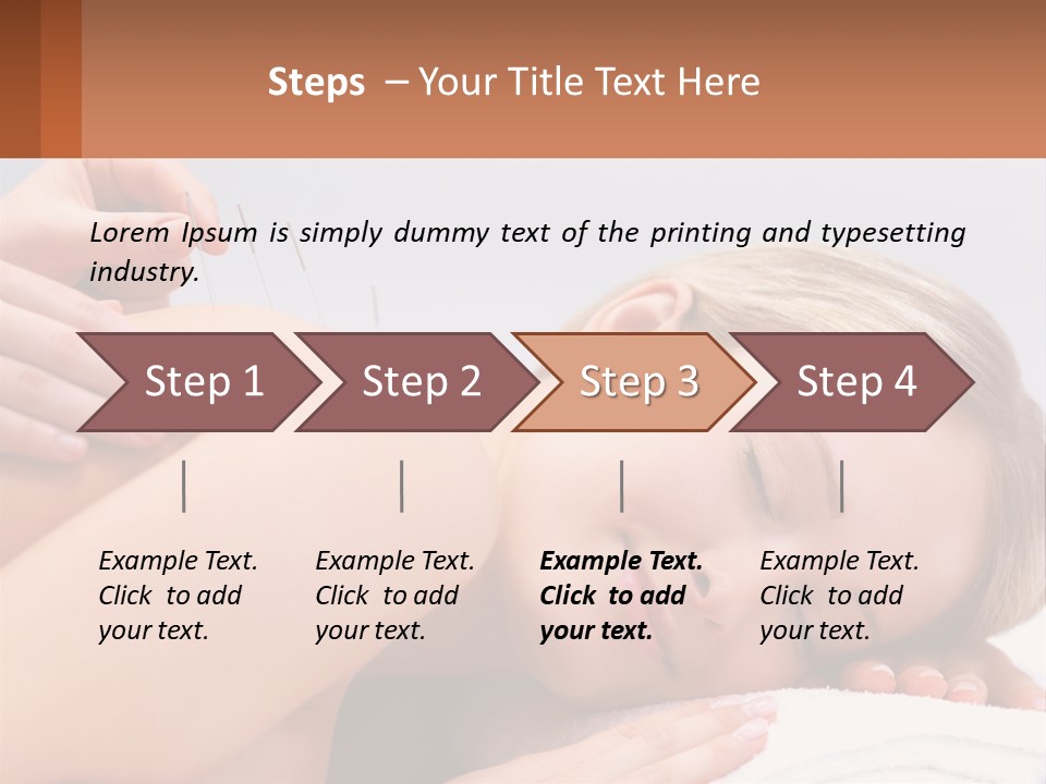 A Woman Getting A Massage With Needles On Her Back PowerPoint Template