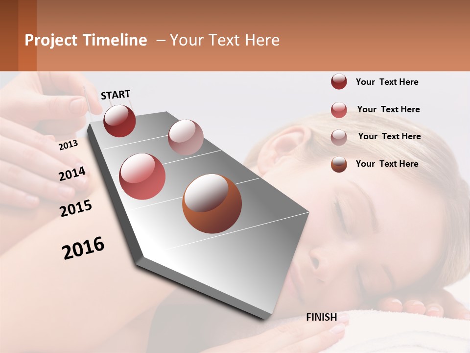 A Woman Getting A Massage With Needles On Her Back PowerPoint Template