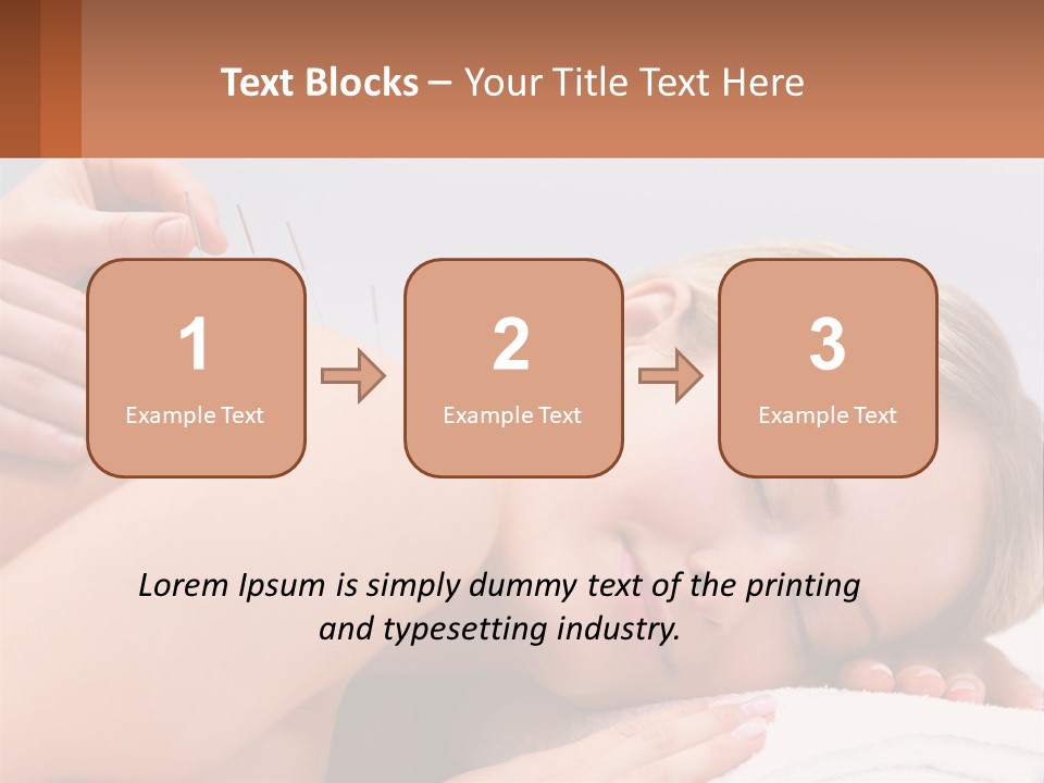 A Woman Getting A Massage With Needles On Her Back PowerPoint Template