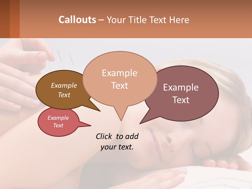 A Woman Getting A Massage With Needles On Her Back PowerPoint Template