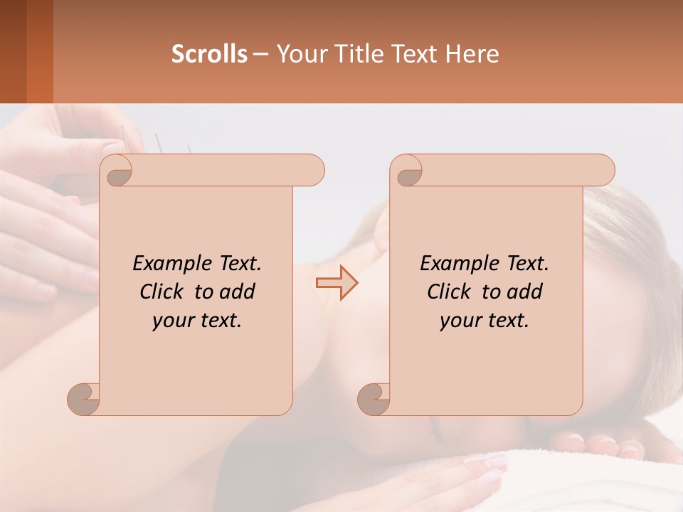 A Woman Getting A Massage With Needles On Her Back PowerPoint Template