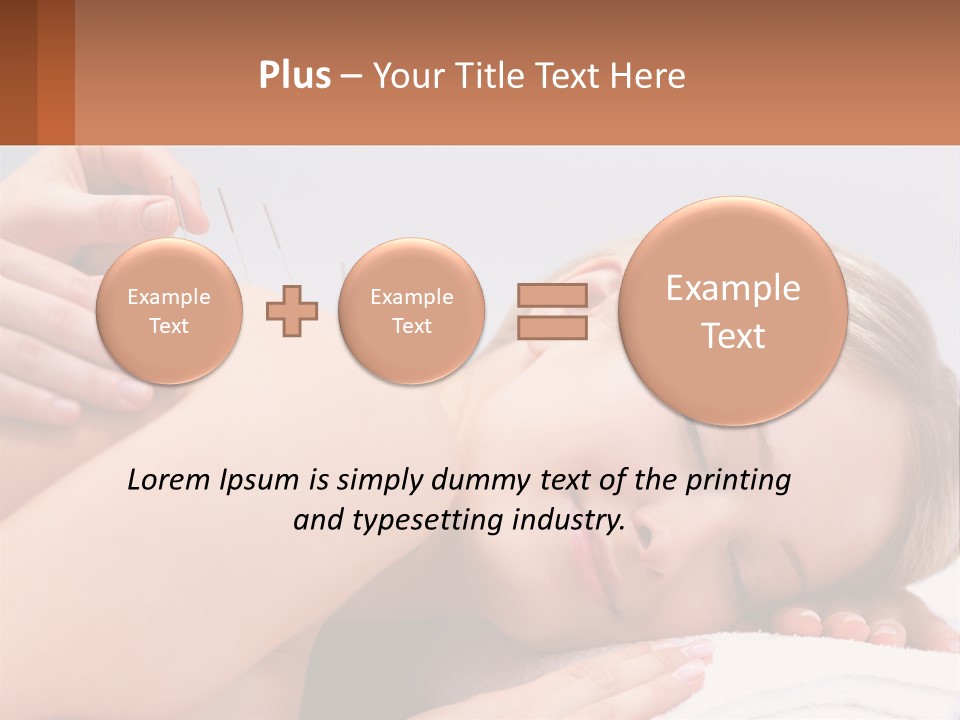 A Woman Getting A Massage With Needles On Her Back PowerPoint Template