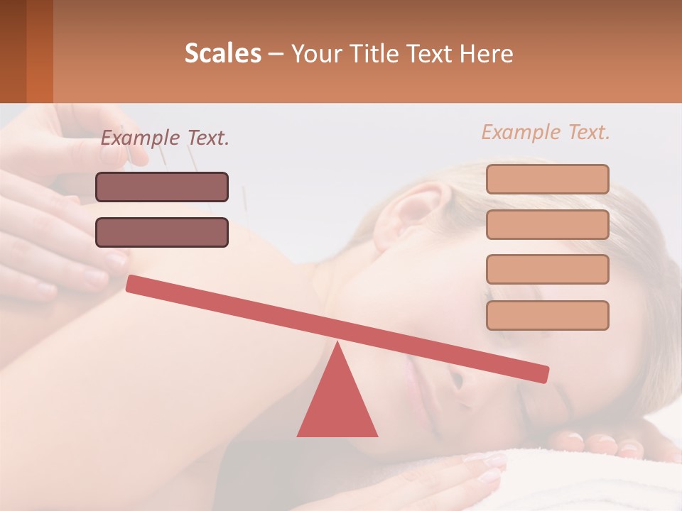 A Woman Getting A Massage With Needles On Her Back PowerPoint Template