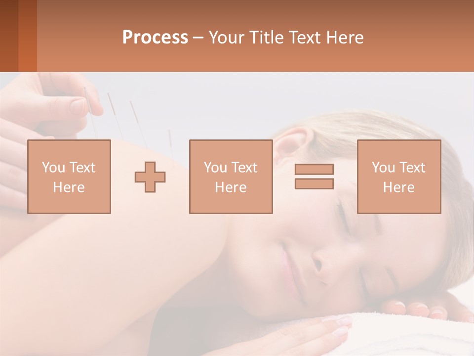 A Woman Getting A Massage With Needles On Her Back PowerPoint Template