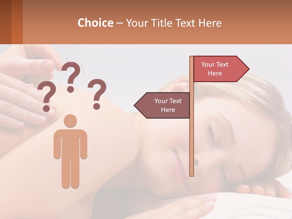 A Woman Getting A Massage With Needles On Her Back PowerPoint Template