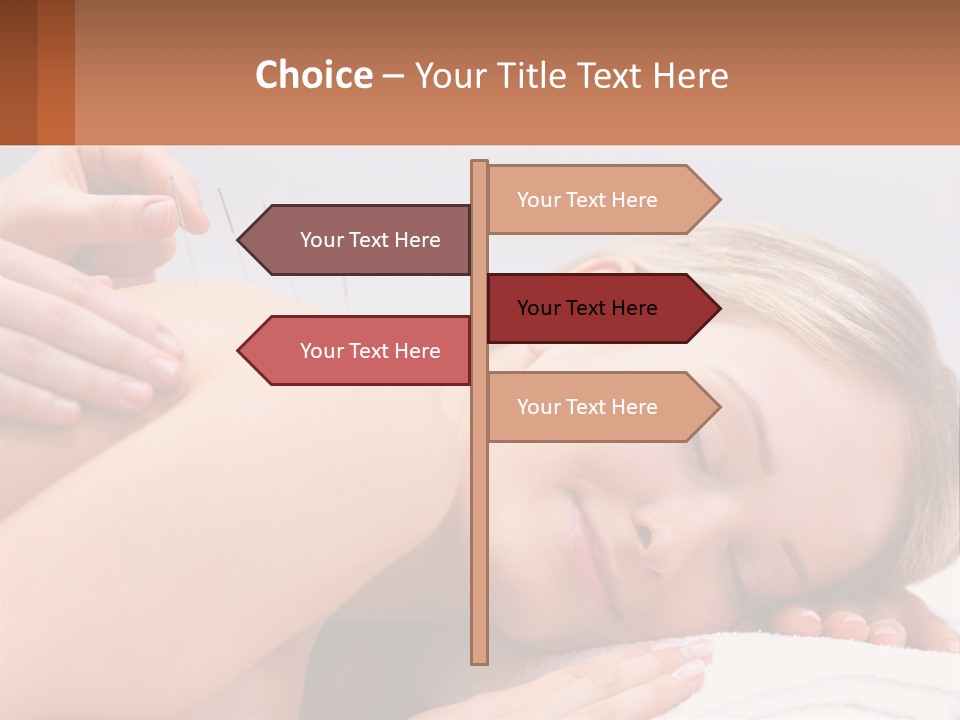 A Woman Getting A Massage With Needles On Her Back PowerPoint Template