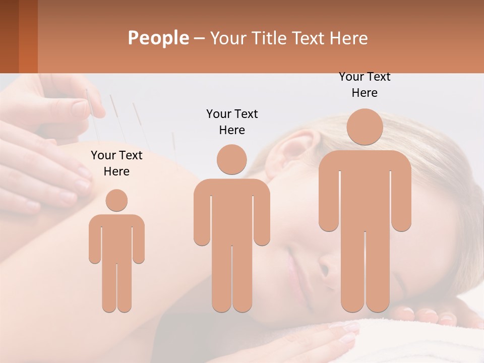 A Woman Getting A Massage With Needles On Her Back PowerPoint Template