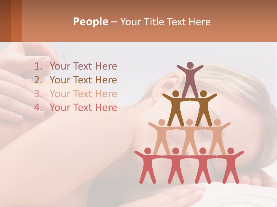 A Woman Getting A Massage With Needles On Her Back PowerPoint Template