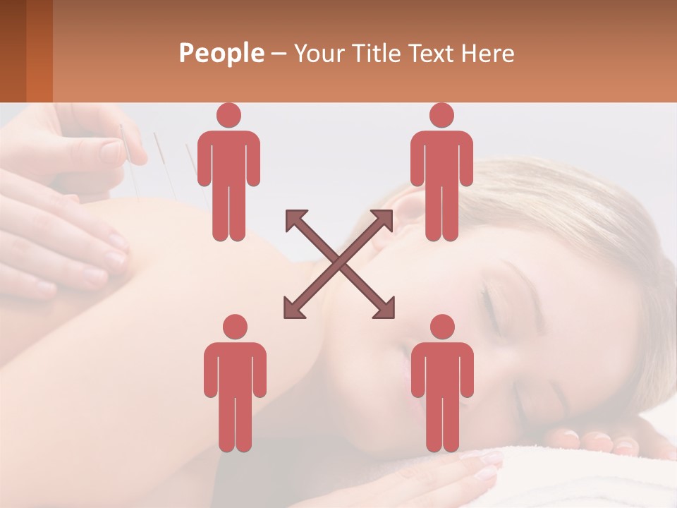 A Woman Getting A Massage With Needles On Her Back PowerPoint Template