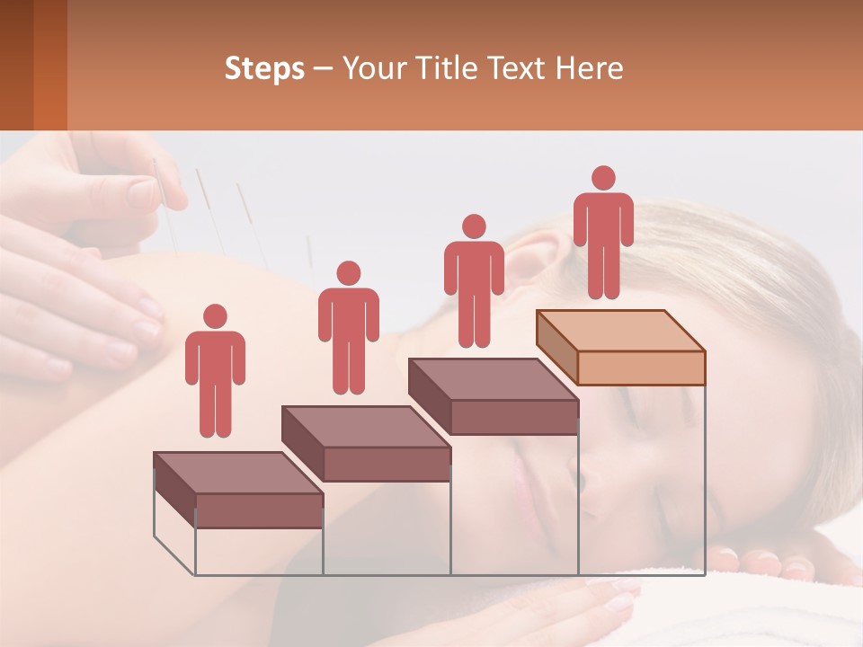 A Woman Getting A Massage With Needles On Her Back PowerPoint Template