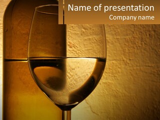 Tasting Wineglass Crockery PowerPoint Template