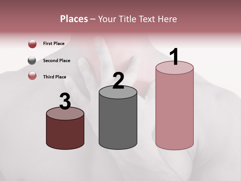 A Man Holding His Neck In Pain PowerPoint Template