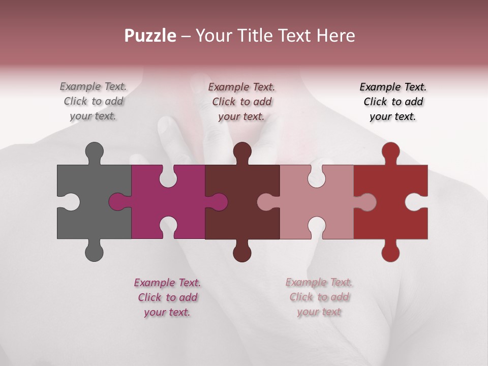 A Man Holding His Neck In Pain PowerPoint Template