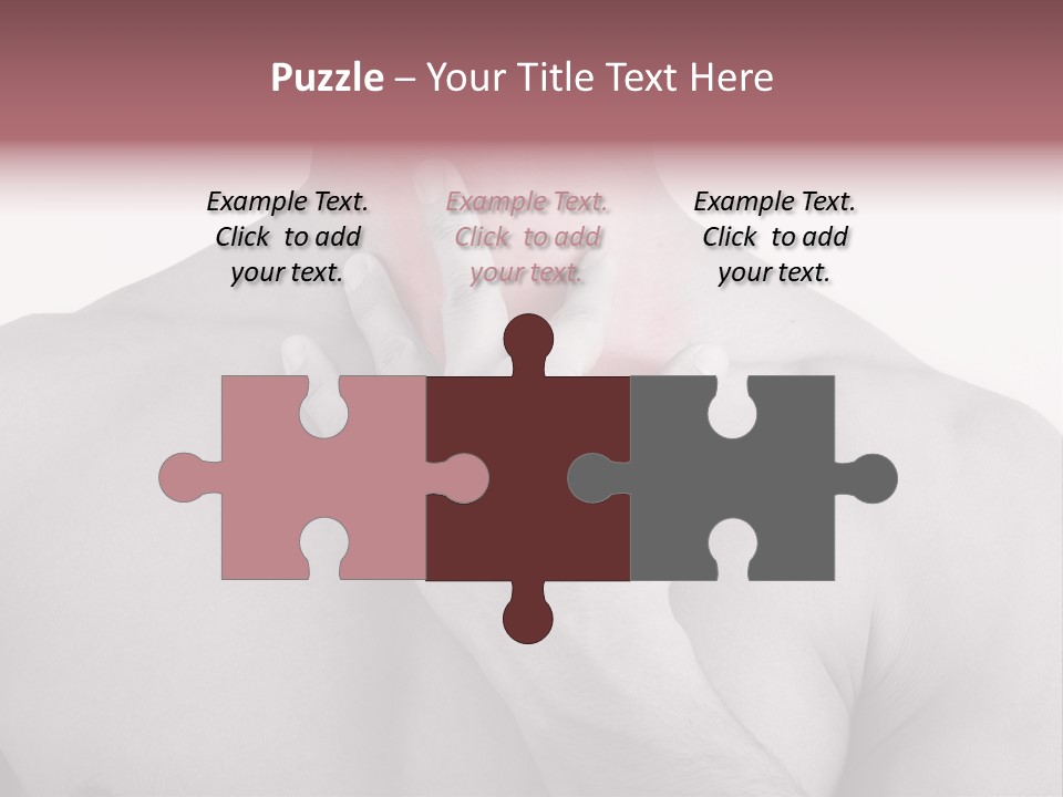 A Man Holding His Neck In Pain PowerPoint Template