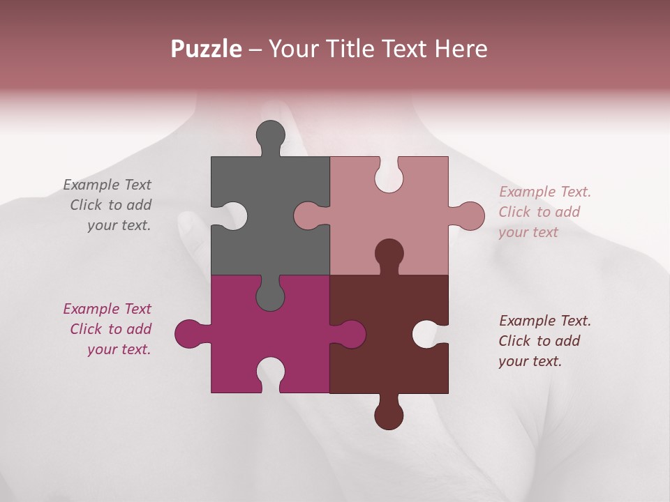 A Man Holding His Neck In Pain PowerPoint Template