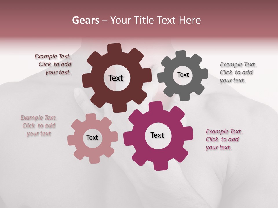 A Man Holding His Neck In Pain PowerPoint Template