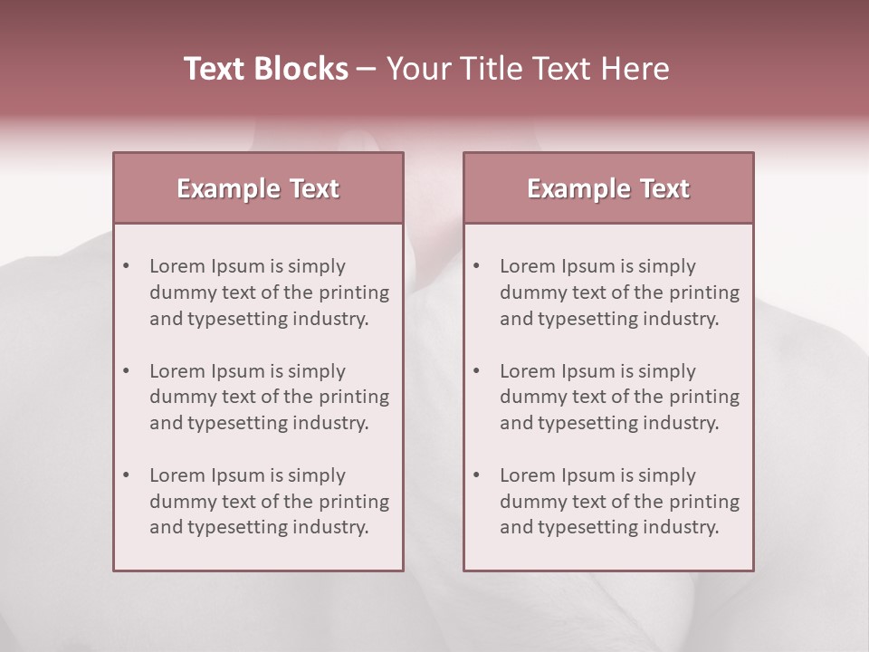A Man Holding His Neck In Pain PowerPoint Template