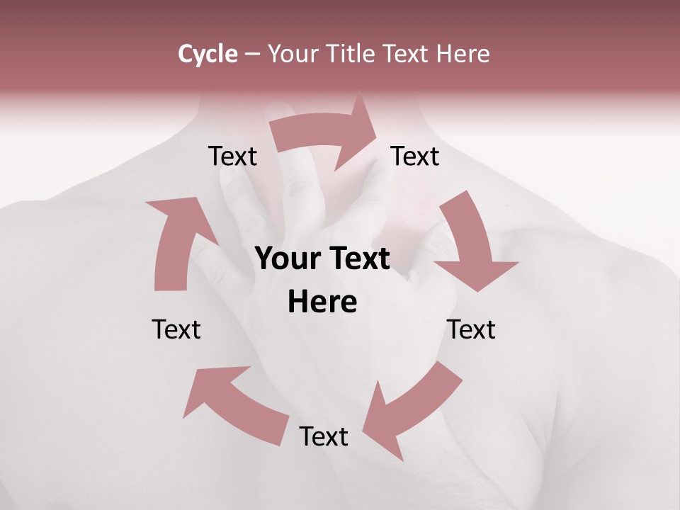 A Man Holding His Neck In Pain PowerPoint Template